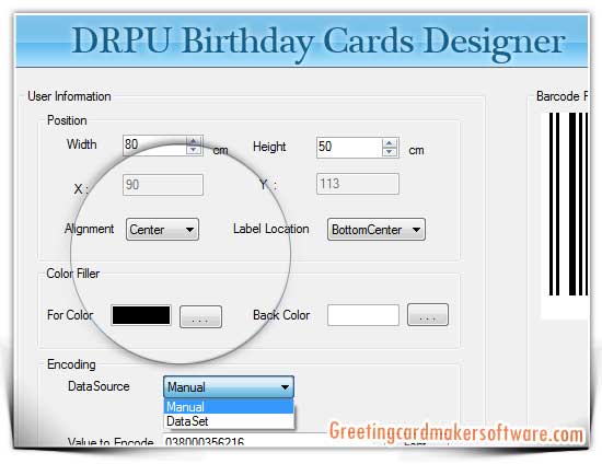 Screenshot of Birthday Card Maker Software