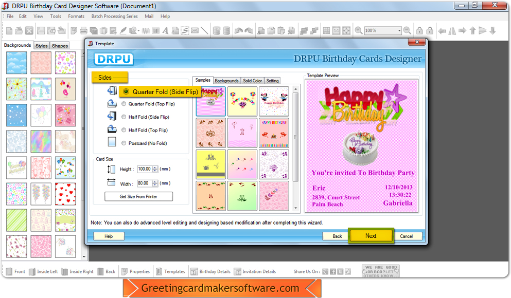 Birthday Card Maker tool