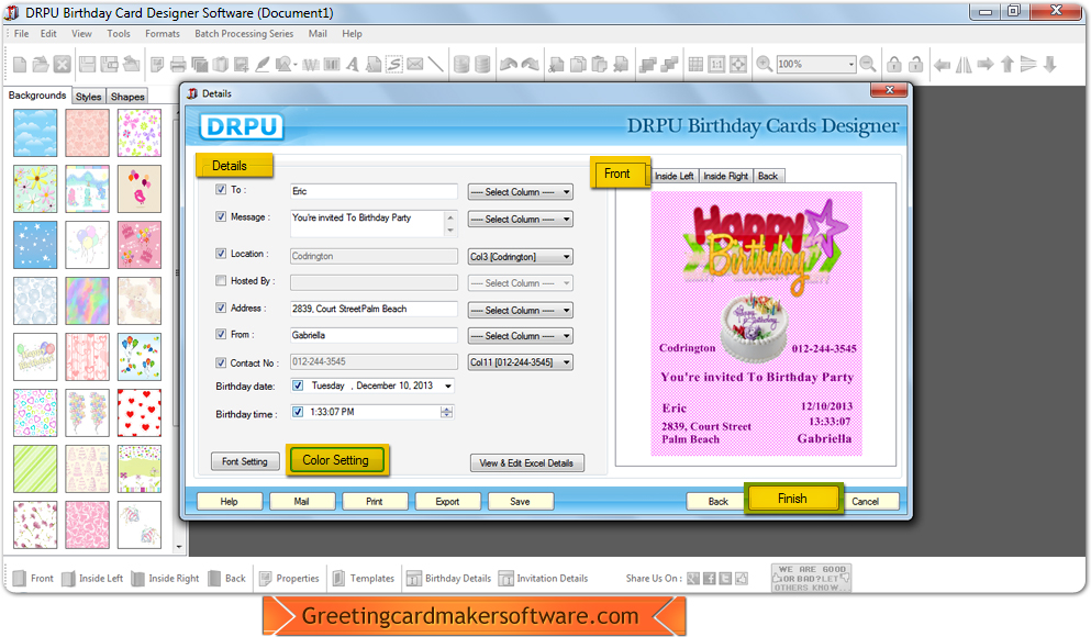 Birthday Card Maker Software