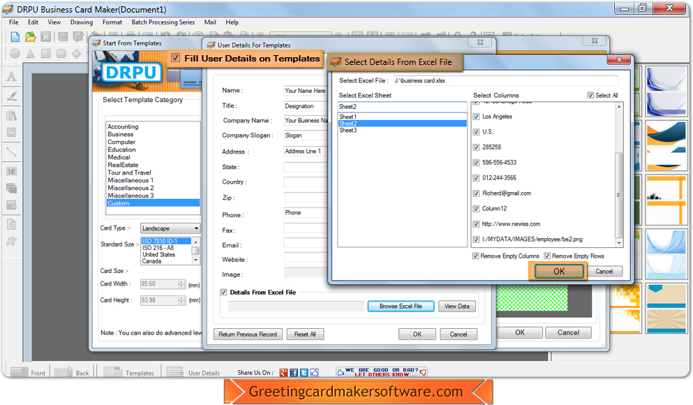 Business Card Maker Tool
