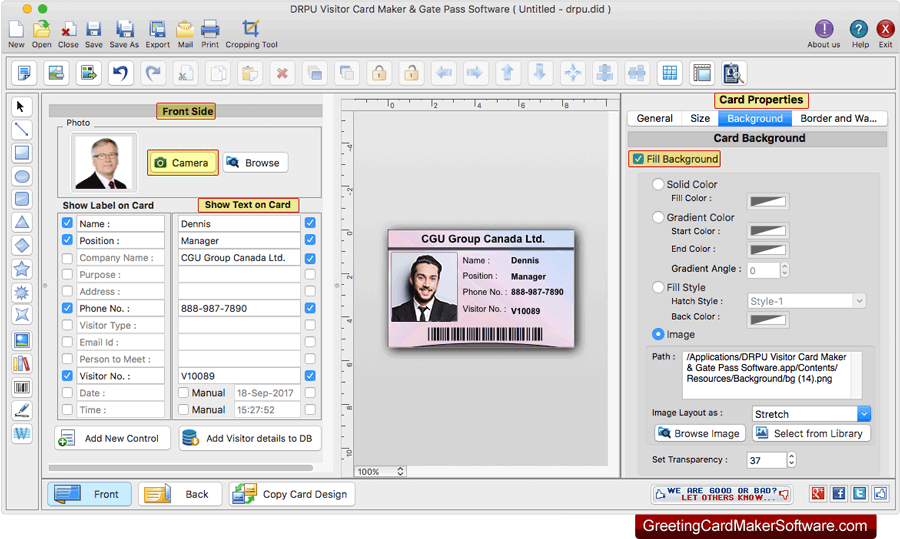 Design visitor ID card Design visitor ID card
