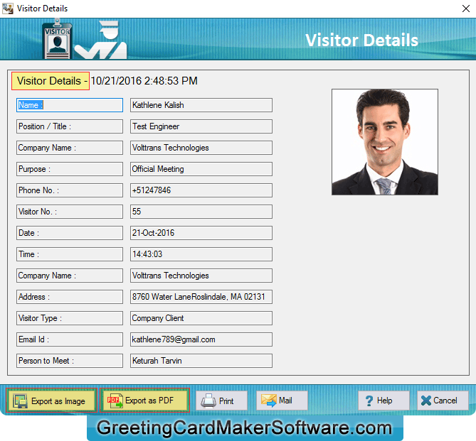 Visitors Details Visitors Details