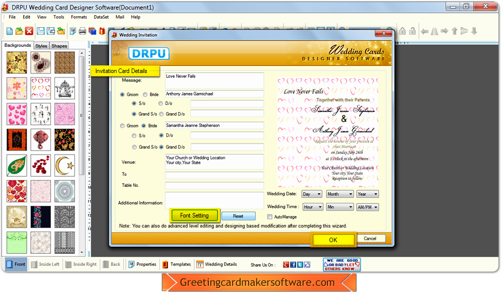 Wedding Card Maker