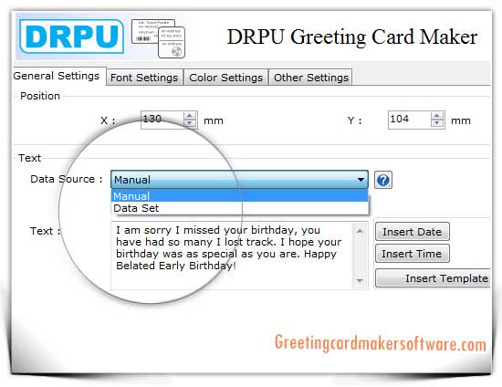 Screenshot of Making a Greeting Card