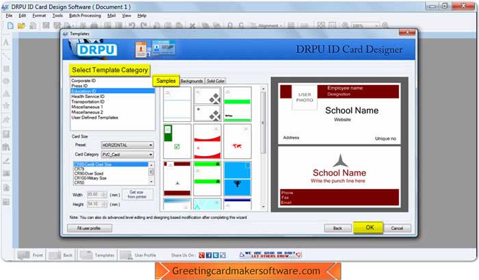 Identity Cards Maker Software screenshot