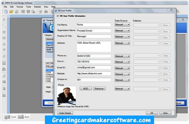 Create ID Cards Software screenshot