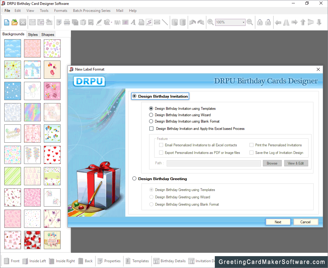 Design Birthday Invitation Birthday Card Maker Software