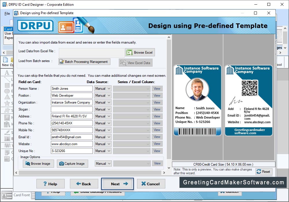 Select Excel File 