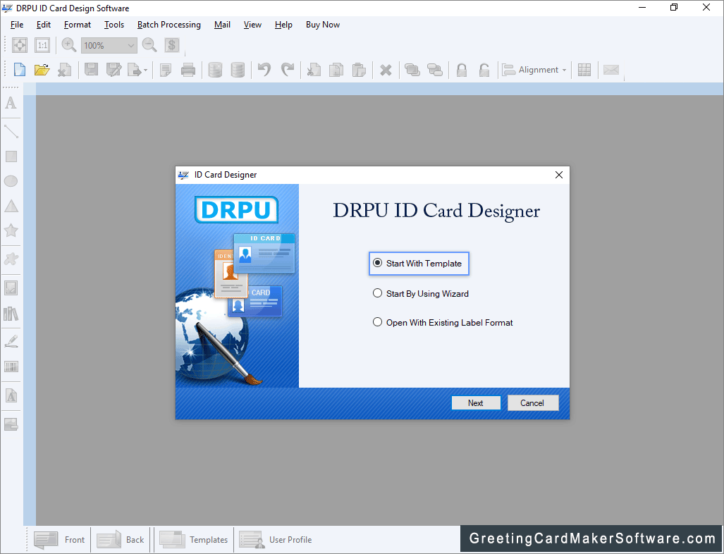 Start with Template ID Card Maker Software