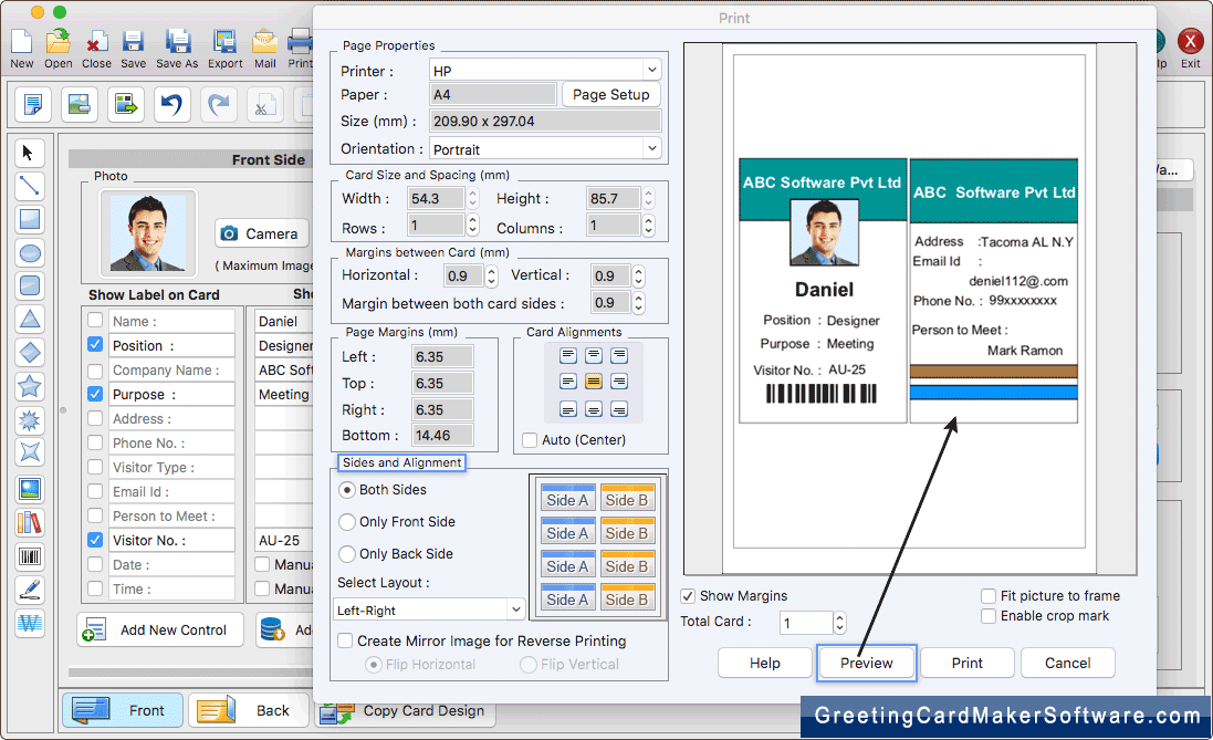 Mac Gate Pass ID Cards Maker Software