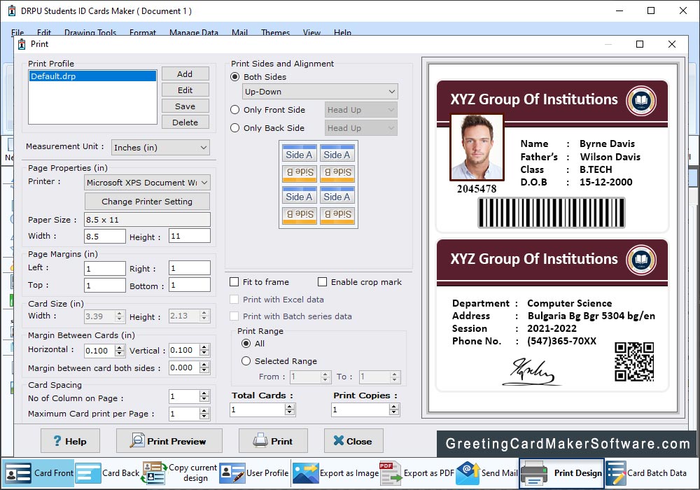 Print Settings Print Settings