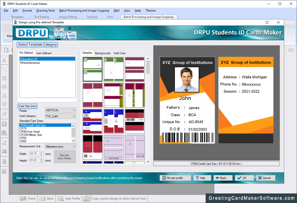 Choose Template Category Choose Template Category