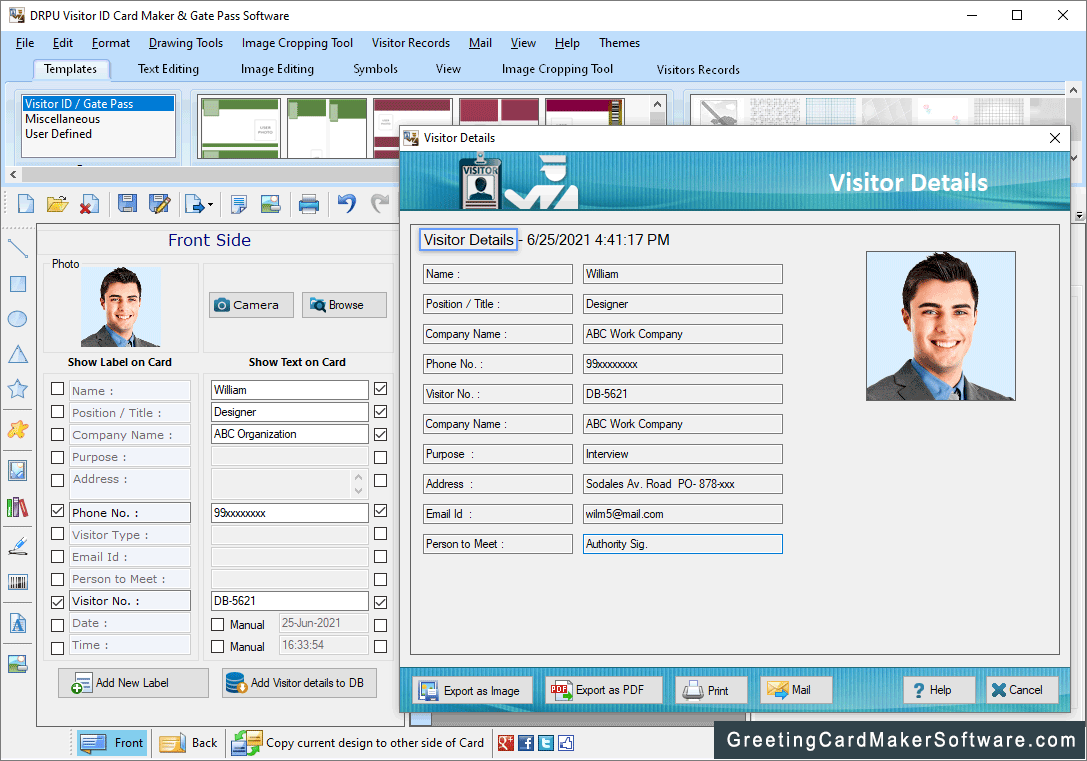 Visitors Details Visitors Details