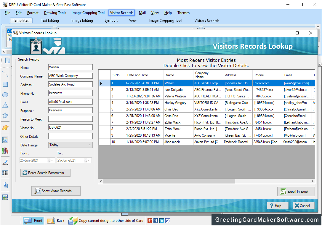 Visitors Records Lookup Visitors Records Lookup
